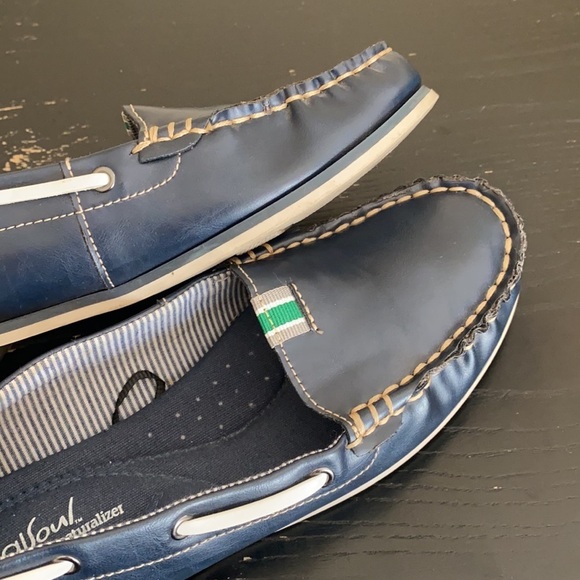 Natural Soul Navy & White Leather Astonish Loafer size 6 - Picture 12 of 13